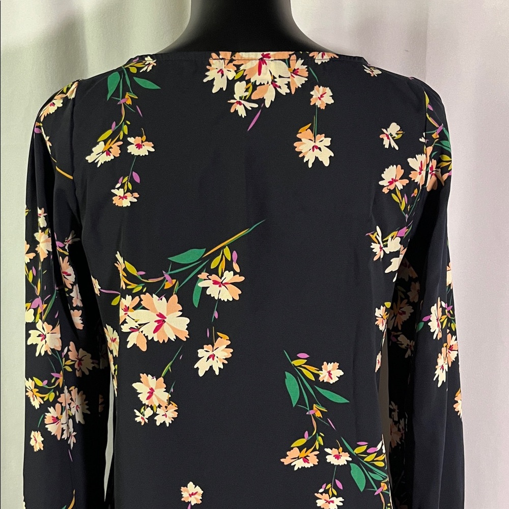 Lulus Herbaceous Babe Navy Floral Print Long Sleeve Shift Dress - Picture 11 of 16
